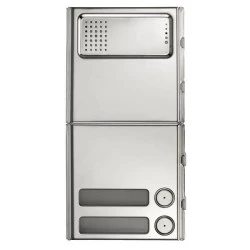 Μονάδα μπουτονιέρας URMET 1083/6 για συστήματα 2Voice με 2 μπουτόν για πίνακα Sinthesi Steel