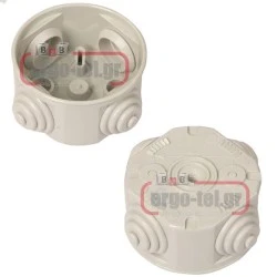 Κουτί διακλάδωσης MARLANVIL 001 εξωτερικό Φ65X35mm στεγανό IP44 στρογγυλό