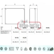 Κουτί χειρισμού εξωτερικό Marlanvil 005PL 100X100X50mm με αδιαφανές καπάκι στεγανό IP66 τετράγωνο