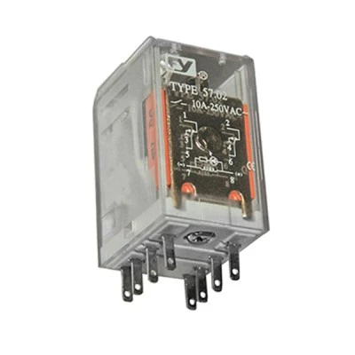 Ρελέ μίνι τύπου λυχνίας 6V DC 5A 8 πόδια 2 επαφές με LED & TEST μπουτόν