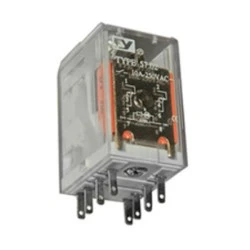 Ρελέ μίνι τύπου λυχνίας 6V AC 5A 8 πόδια 2 επαφές με LED & TEST μπουτόν