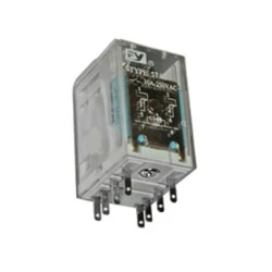 Ρελέ μίνι τύπου λυχνίας 110V DC 5A 8 πόδια 2 επαφές με LED & TEST μπουτόν