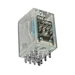 Ρελέ μίνι τύπου λυχνίας 48V AC 5A ΜΕ 14 πόδια 4 επαφές LED & TEST μπουτόν Ρελέ μίνι τύπου λυχνίας 48V AC 5A ΜΕ 14 πόδια 4 επαφές LED & TEST μπουτόν