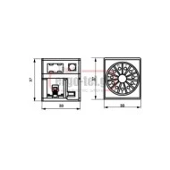 Ρελέ τύπου λυχνίας 11ποδών 70.3 10Α 3C/O 24VDC με κλειδί συγκράτησης και LED τύπος ALION