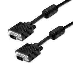 Καλώδιο 3m POWERTECH VGA 15pin M-M Full HD Copper 3+6 2x ferrites