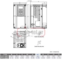 Ρυθμιστής στροφών (INVERTER) DELTA VFD055F43B 5,5KW 7,5HP 13A για εφαρμογές ανεμιστήρων - αντλιών
