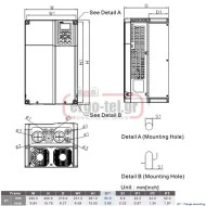 Ρυθμιστής στροφών (INVERTER) 22KW 30HP 45A για εφαρμογές ανεμιστήρων & αντλιών DELTA VFDS220CP43A