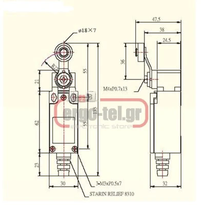 Διακόπτης τέρματος LL8XCK-P118 πλαστική σειρά LL8XCK IP65 LONGJING