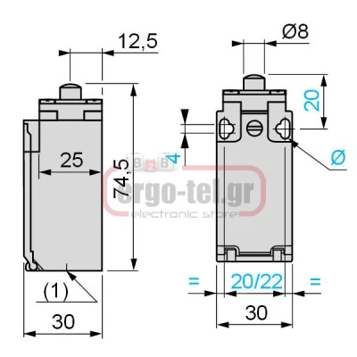 Διακόπτης τέρματος πλαστική LL8XCK-P110 σειρά LL8XCK IP65 LONGJING