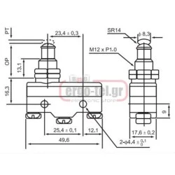 Διακόπτης τέρματος ΜΙΝΙ σειρά ΤΜ IP40 TM-1307