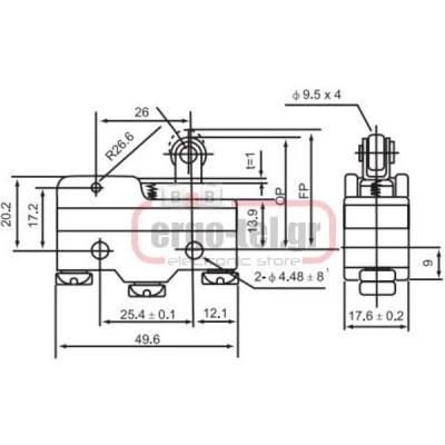 Διακόπτης τέρματος ΜΙΝΙ σειρά TM IP40 TM-1704