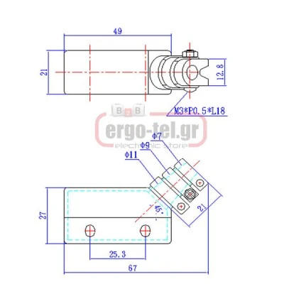Κάλυμμα για διακόπτες τέρματος ΜΙΝΙ σειρά TM-CB2