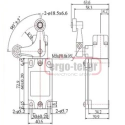 Διακόπτης τέρματος D4B-1188N μεταλλική σειρά D4B LONGJING