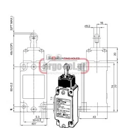 Διακόπτης τέρματος D4B-1171N μεταλλική σειρά D4B IP65 LONGJING