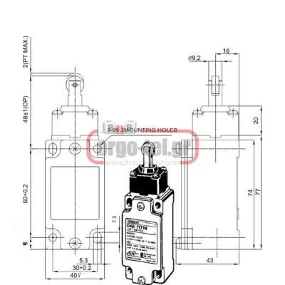 Διακόπτης τέρματος D4B-1171N μεταλλική σειρά D4B IP65 LONGJING