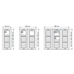 Πλαίσιο 2 θέσεων URMET 1148/62 για Sinthesi S2 με διαστάσεις 209 x 125 mm