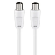 Καλώδιο κεραίας αρσενικό σε θηλυκό GOOBAY 11513 <70dB CCS λευκό μήκους 7.5m