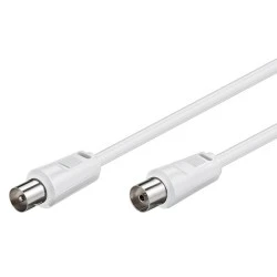 Καλώδιο κεραίας αρσενικό σε θηλυκό GOOBAY 11510 <70dB CCS λευκό μήκους 1.5m