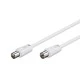 Καλώδιο κεραίας GOOBAY 11514 αρσενικό σε θηλυκό <70 dB CCS μήκους 10m λευκό