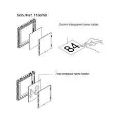 Προφίλ URMET 1158/50 για μπουτονιέρα Sinthesi Steel με φωτεινή ένδειξη για τον αριθμό της οδού