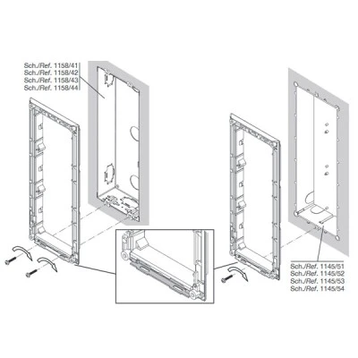 Πλαίσιο 3 θέσεων URMET 1158/63 για μπουτονιέρα Sinthesi Steel 299 x 125 mm Πλαίσιο 3 θέσεων URMET 1158/63 για μπουτονιέρα Sinthesi Steel 299 x 125 mm