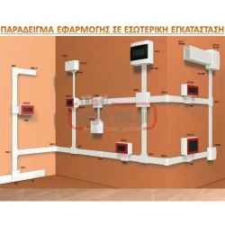 Κανάλι λευκό κλειστό ARNOCANALI K60150.3 βάση 150mm ύψος 60mm μήκος 2m για εσωτερικές εγκαταστάσεις