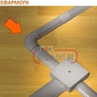 Γωνία KPW1031.1 για κανάλια δαπέδου τύπου KP1031.1 γκρι ARNOCANALI