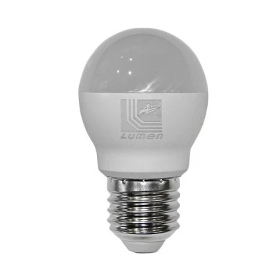 Λάμπα led G45 σφαιρική Ε27 ισχύος 7W 230V 3000k λευκό θερμό φως 700lm δέσμης 180° με ματ κάλυμμα