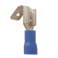 Ακροδέκτης φαστόν γωνιακός θηλυκός και αρσενικός μονωμένος μπλε με διατομή αγωγού 2.5mm²