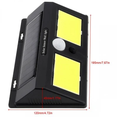 Ηλιακό φωτιστικό KSL-COB96D 2.5W 2400mAh 300Lm με 3 επιλογές λειτουργίας & αισθητήρα κίνησης IP65