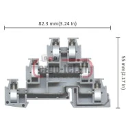 Κλέμμα τριόροφη 4mm DU3D 4