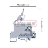 Κλέμμα με ασφάλεια (κλεμμοασφάλεια) 4mm διώροφη KUDDF 4 Κλέμμα με ασφάλεια (κλεμμοασφάλεια) 4mm διώροφη KUDDF 4