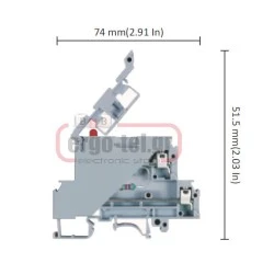 Κλέμμα με ασφάλεια & LED (24VDC) KUDF 4D1