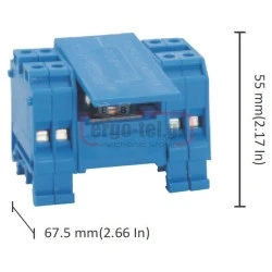 Μπλοκ διανομής ράγας 1 εισόδου 25mm2 68Α/800V - 4 εξόδων 4mm2 34Α/800V FDBK 1Χ4