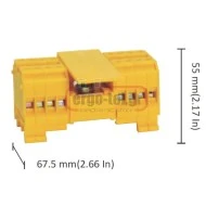 Μπλοκ διανομής ράγας 1 εισόδου 25mm2 68Α/800V - 8 εξόδων 4mm2 34Α/800V FDBK 1Χ8