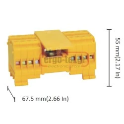 Μπλοκ διανομής ράγας 1 εισόδου 25mm2 68Α/800V - 8 εξόδων 4mm2 34Α/800V FDBK 1Χ8