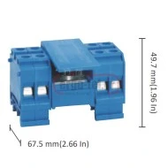 Μπλοκ διανομής ράγας 1 εισόδου 50mm2 122Α/800V - 4 εξόδων 10mm2 61Α/800V DBK 1Χ4 ELMEX Μπλοκ διανομής ράγας 1 εισόδου 50mm2 122Α/800V - 4 εξόδων 10mm2 61Α/800V DBK 1Χ4 ELMEX