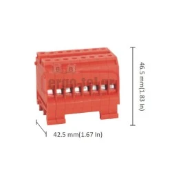 Μπλόκ διανομής ράγας 8 εισόδων 4mm2 34Α/800V - 8 εξόδων 4mm2 34Α/800V FDBK 8