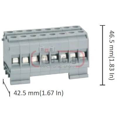Μπλοκ διανομής ράγας 8 εισόδων 10mm2 61Α/800V - 8 εξόδων 10mm2 61Α/800V DBK 8 Μπλοκ διανομής ράγας 8 εισόδων 10mm2 61Α/800V - 8 εξόδων 10mm2 61Α/800V DBK 8