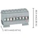 Μπλοκ διανομής ράγας 8 εισόδων 10mm2 61Α/800V - 8 εξόδων 10mm2 61Α/800V DBK 8 Μπλοκ διανομής ράγας 8 εισόδων 10mm2 61Α/800V - 8 εξόδων 10mm2 61Α/800V DBK 8