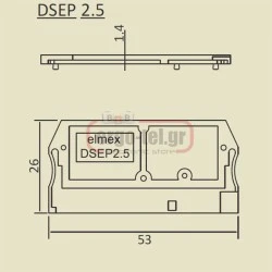 Τερματική πλάκα κλέμμας DCT 4 DEP 4 ELMEX