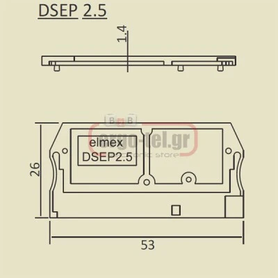 Τερματική πλάκα κλέμμας DCT 4 DEP 4 ELMEX