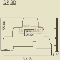 Τερματική πλάκα κλέμμας DU3D4 DP3D ELMEX