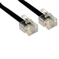 Καλώδιο Τηλεφώνου RJ11 6P4C POWERTECH 20m μαύρο χρώμα
