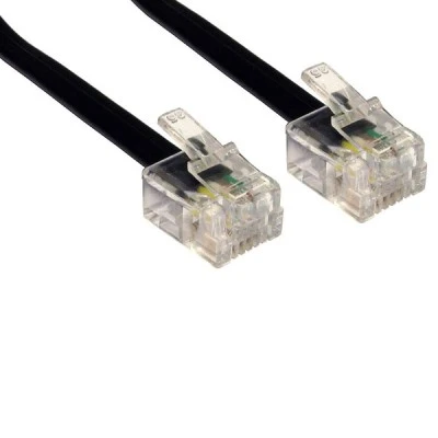 Καλώδιο Τηλεφώνου RJ11 6P4C POWERTECH 20m μαύρο χρώμα
