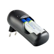 Plug-in φορτιστής MEDIARANGE για Ni-MH μπαταρίες 2 θέσεων σε μαύρο χρώμα για μεγαλύτερη διάρκεια ζωή