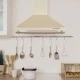 Απορροφητήρας τζάκι 90cm σε μπεζ χρώμα με χρυσή βέργα & απορροφητικότητα 600m³/h