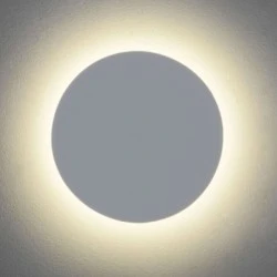 Απλίκα τοίχου LED στρόγγυλη γύψινη λευκή 2x3W 220-240V 3000K λευκό θερμό φως CREE PRO Φ155x50mm