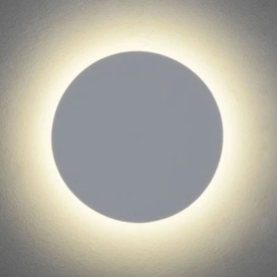 Απλίκα τοίχου LED στρόγγυλη γύψινη λευκή 2x3W 220-240V 3000K λευκό θερμό φως CREE PRO Φ155x50mm