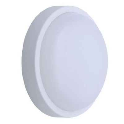 Led φωτιστικό τοίχου στρόγγυλο ισχύος 12W 220-240V 3000K θερμό φως στεγανό IP54 σε λευκό χρώμα